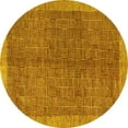 thumbnail image 1 of Ahgly Company Indoor Round Abstract Yellow Contemporary Area Rugs, 5' Round, 1 of 4