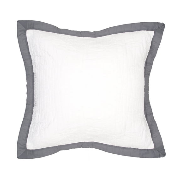 26" x 26" Kinsley Slate Cotton Euro Sham - Machine Washable