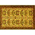 thumbnail image 1 of Ahgly Company Machine Washable Indoor Rectangle Persian Yellow Traditional Area Rugs, 6' x 9', 1 of 4
