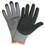West Chester Micro Foam Nitrile Coated Gloves, Large, Black/Gray, 9 3/8 in, Palm Coated