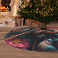 thumbnail image 6 of Yiaed Colorful Rose Bird Print Christmas Tree Skirt , Tree SkirtsTree Mat for Christmas Winter Holiday Indoor Decorations-30", 6 of 7