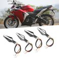 thumbnail image 4 of Motorbike Turning Indicators, 4pcs Motorcycle Running Dynamic Turn Signal Light -Shaped 12V 24LEDs Red Yellow Light, 4 of 8