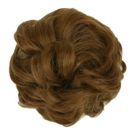 Light Brown Synthetic Clip In Messy Hair Bun Chignon Donut