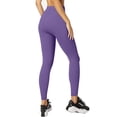 thumbnail image 3 of TGPMGRZ High Waisted Leggings for Women Tummy Control Shapewear Leggings Compression Workout Yoga Pants Purple Size L, 3 of 9