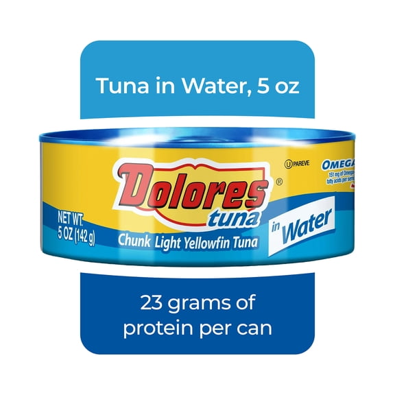 Dolores® Tuna in Water, Chunk Light Yellowfin Tuna in Water, 5 oz Can