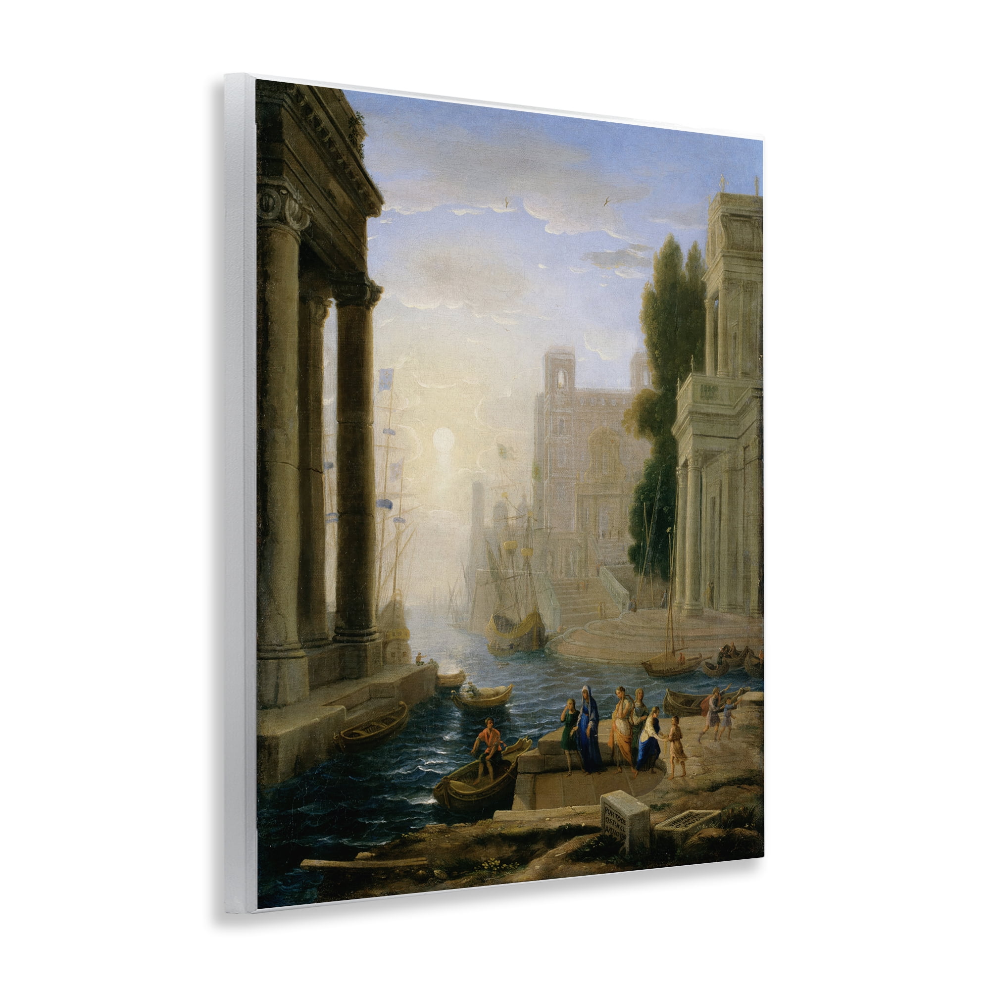 Stupell Industries Classic Claude Landscape Buildings & Architecture Painting Unframed Art Print Wall Art, 11 x 14