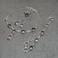 thumbnail image 3 of Pink Kunzite Gemstone Necklace Set Handmade Antique Design Pear Shape Jewelry, 3 of 3