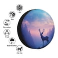 thumbnail image 4 of Honeii Night Sky Elk Print Tire Covers, Waterproof Anti-UV Sun Snow Rain Tire Covers for Trailers, RV, Camper, SUV, Truck-16 inch, 4 of 6