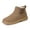 Khaki, variant on Women's warm cotton shoes - Artificial short plush Slip-On shoes for Everyday Wear