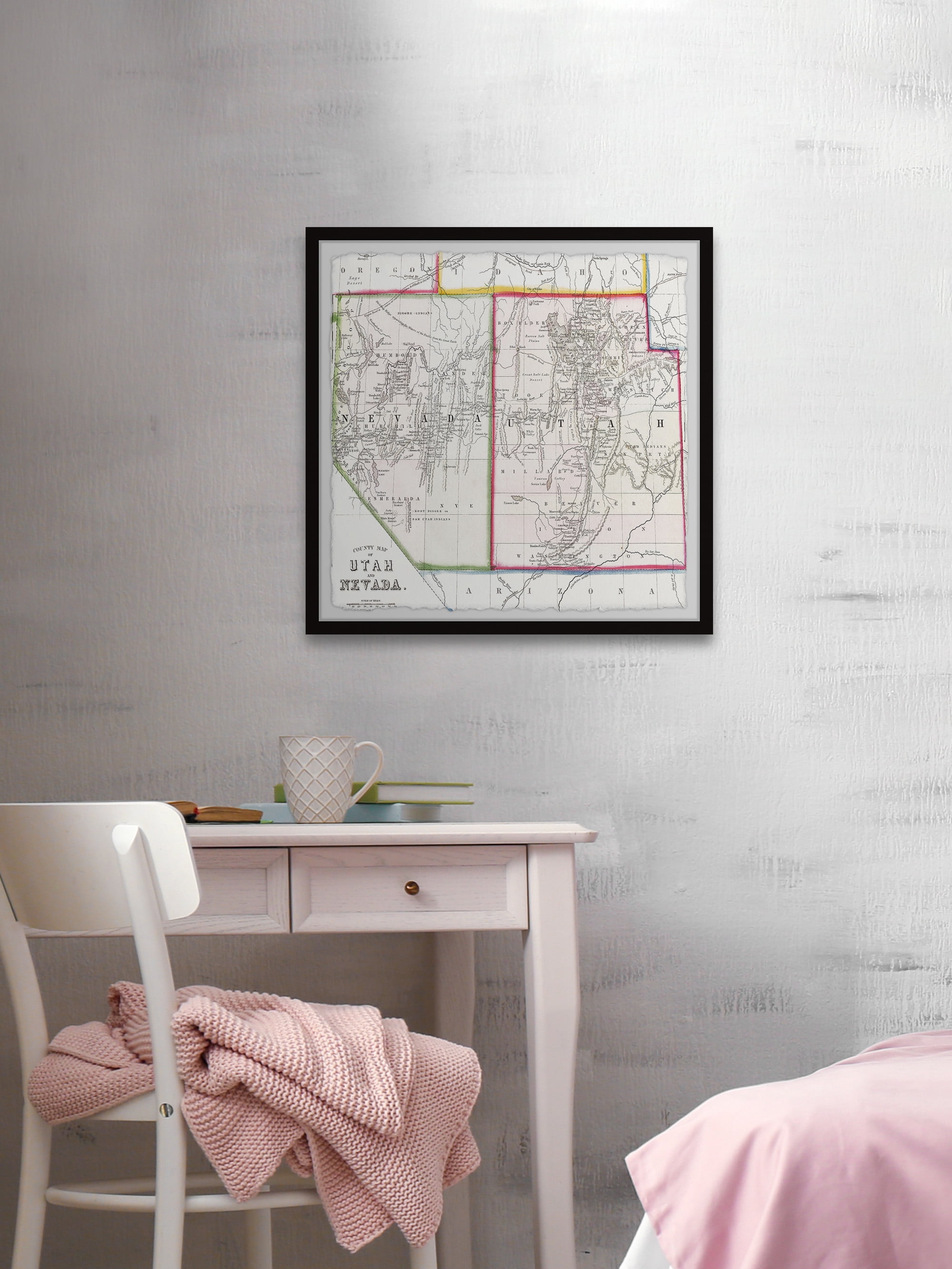 Marmont Hill Utah Nevada II Framed Wall Art, 12" x 12"