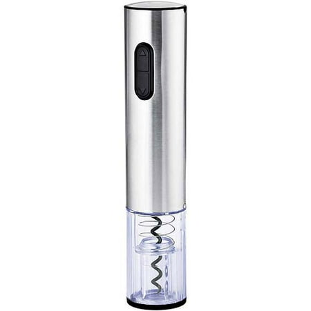 Wine Enthusiast Stainless Steel Electric Blue Push-Button Corkscrew