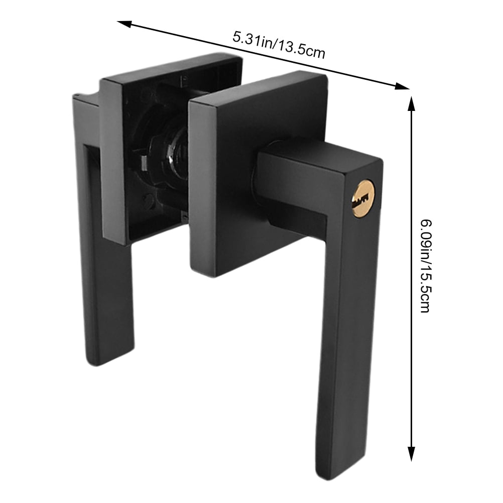 Interior Door Lock Outdoor Gate Bathroom Black Knobs Entry Matte Privacy Exterior Doors Heavy Aluminum Alloy