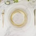 Efavormart 10 Pack | 9" Clear / Gold Swirl Rim Plastic Dinner Plates ...