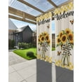 thumbnail image 3 of nqOlkjepod Outdoor Curtains for Patio Waterproof, Yellow Sunflower Outdoor Privacy Panels Grommet, Butterfly Plaid Bow Retro Beige Farm Blackout Outside Curtains for Porch/Cabana 54"x84", 1 Panel, 3 of 8