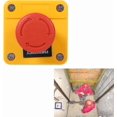 thumbnail image 4 of Control Box With Push Button Lock Emergency Stop Red Plastic Stop Sign Mushroom Emergency FT, 4 of 5