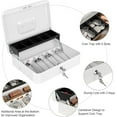 thumbnail image 3 of Cash Box with Money Tray and Lock Money Box for Cash Metal Locking Cash Box .x .x .&#, 3 of 7