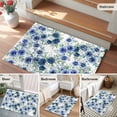 thumbnail image 5 of Navy Blue Roses Entryway Rug 2'x3'&nbsp; Non Slip Front Door Mats, Spring Floral Elegant Pastoral Botanical Entrance Rugs Indoor Outdoor Carpet, Washable Floor Mats Small Area Rug for Bedroom Kitchen, 5 of 8