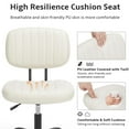 thumbnail image 6 of EDX Indoor Lumbar Support Low Back Height Adjustment Task Desk Chair, White, 6 of 9