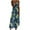 Blue,Gray, variant on Women’s Sleeveless Round Neck Midi Dress - Abstract Pattern Summer Casual Sundress with Flowy Tank Design & Ankle-Length Silhouette