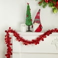 thumbnail image 2 of Northlight 50' x 2.5" Unlit Shiny Red Tinsel with Polka Dots Christmas Garland, 2 of 5
