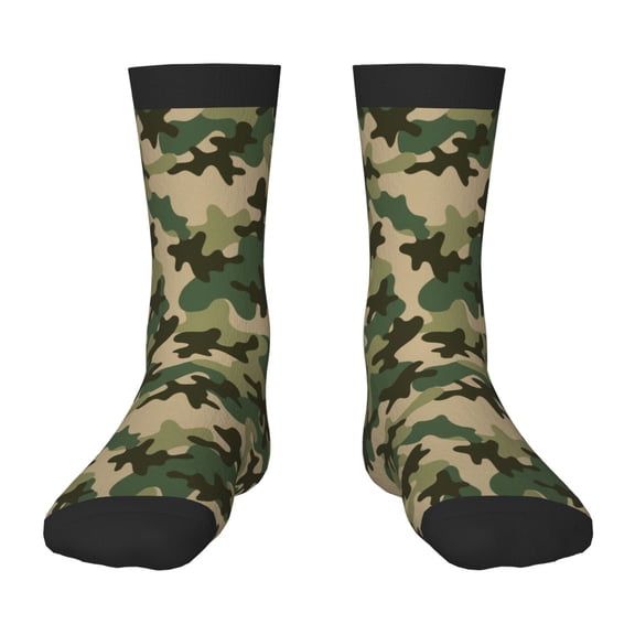 Vsdgher Camouflag Pattern Kids Socks Boys Girl Crew Athletic Half Sport Running Breathable Socks Lightweight Stretch Crew Socks