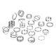 thumbnail image 5 of 22-piece set vintage hollow heart butterfly rings for women Silver, 5 of 5