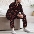 thumbnail image 7 of Fuzoiu Flamingo Print Men's Long-Sleeved Pajama,Lounge Button Down Nightwear,Mens Notch Collar Pajama Set -XX-Large, 7 of 7