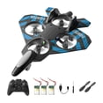 thumbnail image 1 of Avión de control remoto Hobby Glider Regalos para niños Quadcopter Helicóptero Giro de 360 degree Azul con 3 pilas, 1 of 7