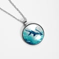 thumbnail image 4 of Whale Stunning Glass Circular Pendant Necklace - Women's Necklaces, Necklaces, 4 of 5