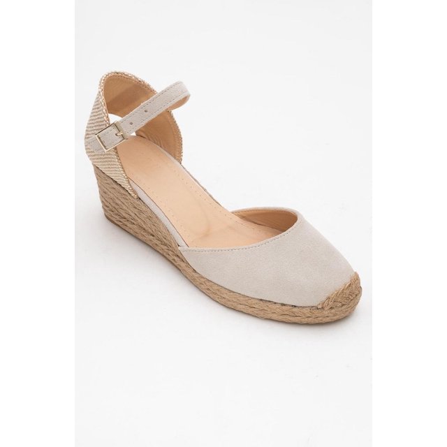 Aldea - Alpargatas de plataforma de ante beige beige 24.5 CM