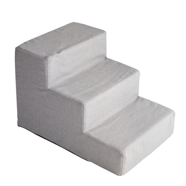 Escalera para Perros Jinwen 3 Niveles Antideslizante Lavable Gris Lino
