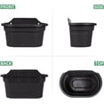 thumbnail image 7 of Hanging Flower Pots for Railing,11 inch Black Plastic Fence Hanging Railing Planter for Outdoor Plants Countryside Style Window Flower Bucket Pots with Detachable Hooks Outdoor Home Decor,3 Pack,Black, 7 of 7