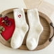 thumbnail image 4 of Adornos para San Valentín, calcetines blancos acolchados, calcetines gruesos de lana para otoño e invierno, calcetines cálidos y acogedores de nailon y licra., 4 of 6