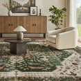 thumbnail image 5 of SIXHOME 9'x12' Vintage Distressed Eastern Classic Area Rug Washable Retro Medallion Carpet Neutral Oriental Traditional Rugs for Living Room Bedroom Kitchen Dining Room Home Decor Green, 5 of 7