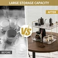 thumbnail image 3 of Coffee Bar Accessories,Coffee Station Organizers,Large Capacity Storage with Drain Board,Whisky Tray,Mug Tea Cup Holder Coffee Bar Organizer, Smoky Gray, 3 of 6