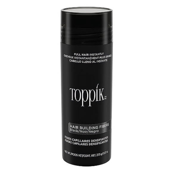 Fibras para la construcción del cabello Toppik, negro, 27.5g | Rellenar cabello fino