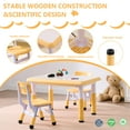 thumbnail image 5 of Kids Table & Chairs Set (2 Chairs), Height Adjustable Toddler Table and Chair Set for Kids Ages 3-8 with Graffiti Desktop, Learning & Art Activity Desk for Classroom, Home, Daycare, 5 of 7