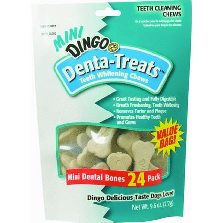 Dingo Denta Treats Teeth Whitening Mini Chews, 24 pack