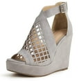 thumbnail image 2 of Nuevas sandalias de cuña Zapatos de mujer ahuecados con boca de pez de fondo grueso para mujer Wmkox8yii sa3519, 2 of 9