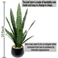 thumbnail image 3 of Artificial Snake Plant 22.5" Faux Agave Fake Sansevieria Artificial Potted Plants for Indoor and Outdoor Home Office Décor A, 3 of 5