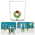 thumbnail image 2 of Multifunctional Holiday Glass Mug Christmas Wreath Glass Mug 350/400ml Capacity Glasses for Family Gatherings, 2 of 9