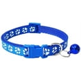thumbnail image 3 of 2-Pack Footprint & Reflective Cat Collar with Bell Basic Dog Cat Collar Buckle Adjustable Polyester Cat Dog Collar or Seatbelts, 3 of 3
