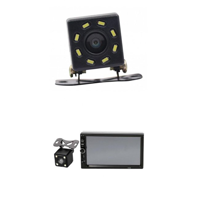 Cámara de Visión Trasera para Coche, 170 degree de Gran Angular, Impermeable, Aparcamiento Inverso Manos Libres Bluetooth V2.0 Incorporada Soledad 8 Bulb Cam Car DVR
