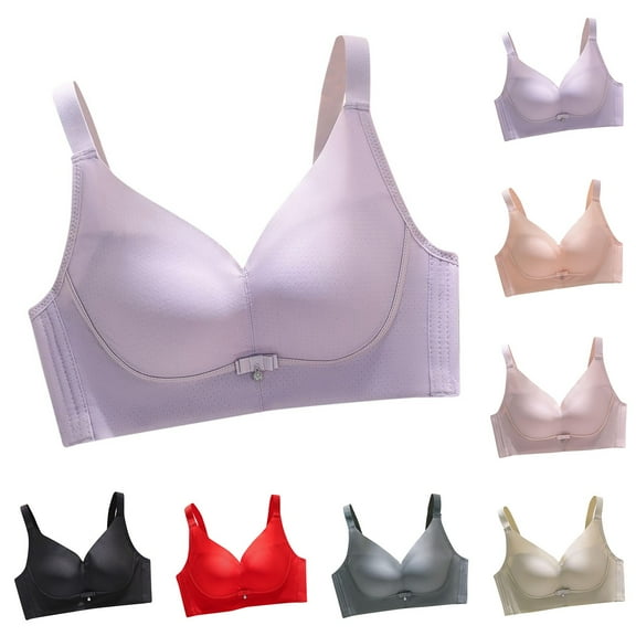 SMihono Trendy Wireless Bras for Women Thin Breathable Air Bras Uplift Lace Bras Charm Underwear Large Size Supportive Minimizer Bra Army Green M