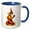 Blue/White, variant on 3drose, Ellen Clapsaddle – Valentine Harlequin with Heart, 11oz Two-tone Green Mug