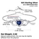 thumbnail image 5 of Pulsera de plata esterlina Silvora Corazón Infinito con piedra de nacimiento de zafiro sintético para madre e hija - septiembre, 5 of 8