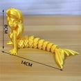 thumbnail image 6 of Plastic 3D Printed Mermaid Figurine Multi-jointed Movable Animal Simulation Model 6 Colors Mermaid Desktop Ornaments Home Decor, 6 of 7