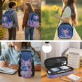 thumbnail image 3 of Bulopur 17 Inch 4 Piece Backpack Set Starry Sky Axolotl Print School Bag with Lunch Box, Water Bottle Holder and Pencil Case for School, 3 of 7
