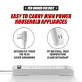 Hyper Tough 4 Outlet 10 ft Braid Cord White Color Surge Protector