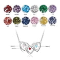 thumbnail image 3 of Mementos Personalized Family Women's (Mother's) Necklace Sterling Silver with 3 Name & Birthstone, 3 of 6